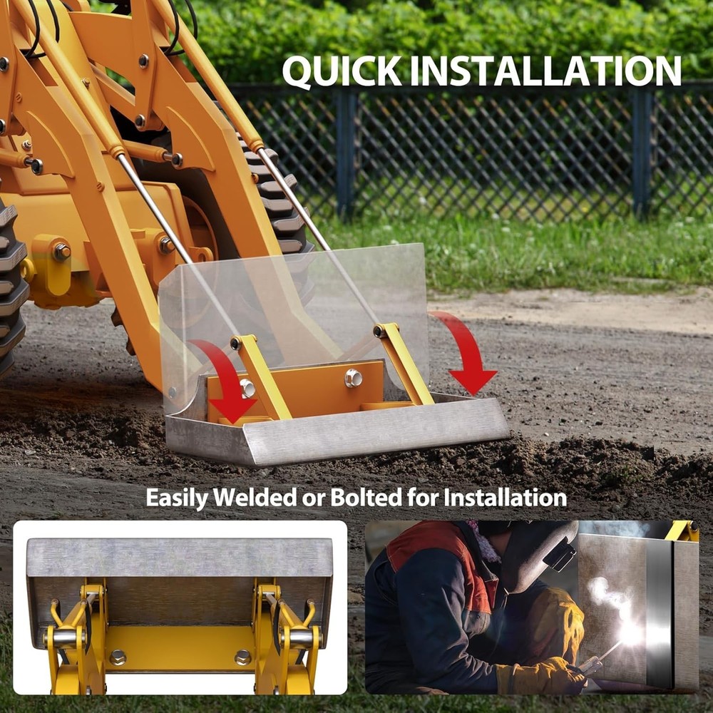 1/4" Mini Skid Steer Plate Attachment Universal Quick Attach Weld On Mount Plate