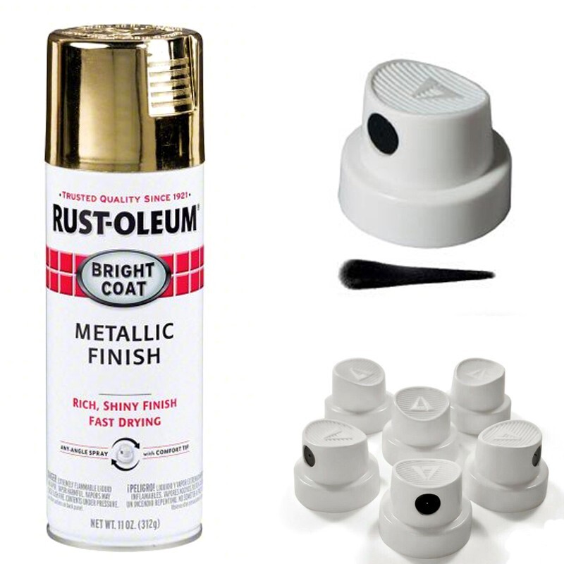 5 Spray Caps for Rust-Oleum Bright Coat Metallic Spray Paint - NO CAN