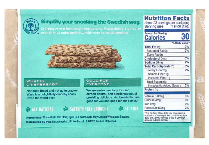 Wasa Flatbread Crispbread Sourdough 8.8 oz Pack of 2