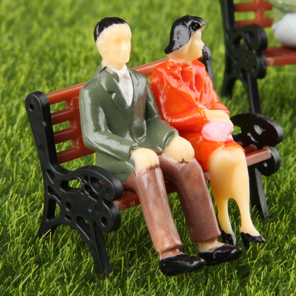 100pcs Sitting Model People Figure Train Layout Scenery 1:100 Scale Painted