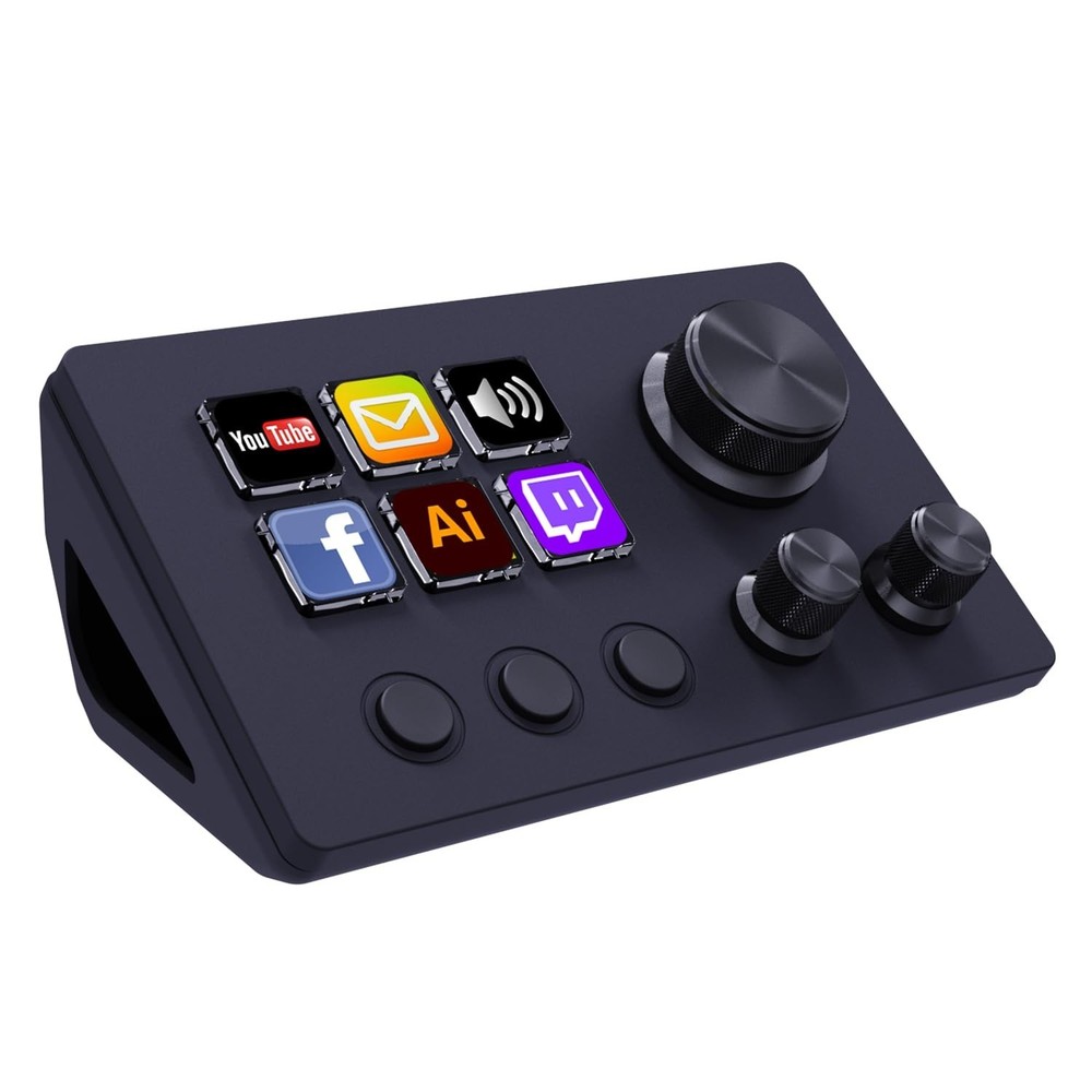 Customizable Stream Controller Deck - 12 Macro Keys for OBS, Twitch, YouTube - P