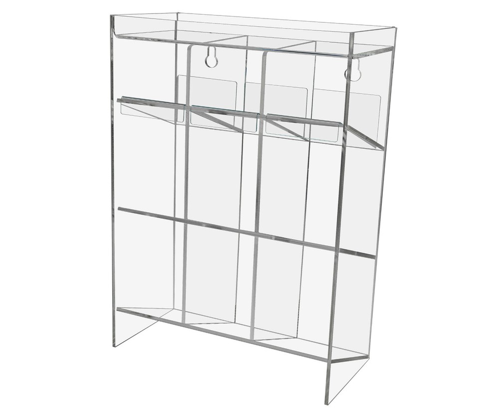 Blood Collection Multi Storage Case Clear Acrylic 9 Compartment 3 Pull Out Trays