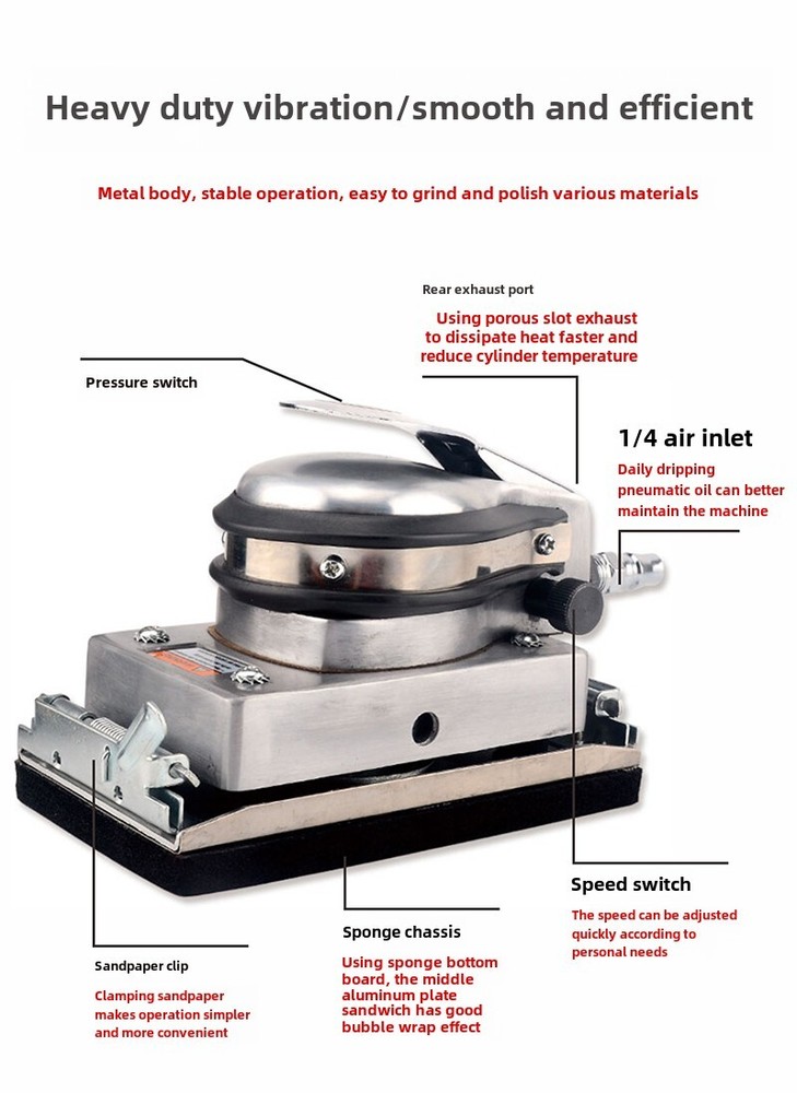 Rectangular Pneumatic Sanding Machine Polishing Machine Sandpaper Machine