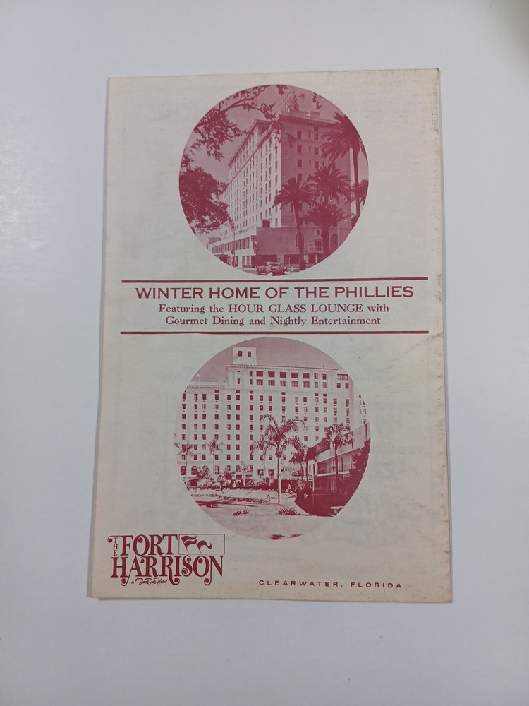 Mid 1970s Phillies Sping Training Program Unscored vs Mets Mike Schmidt