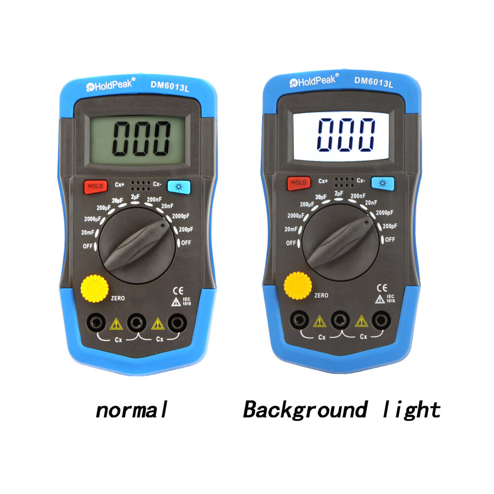 DM6013L Handheld Digital Capacitance Meter Capacitor with LCD Backlight H0Q0