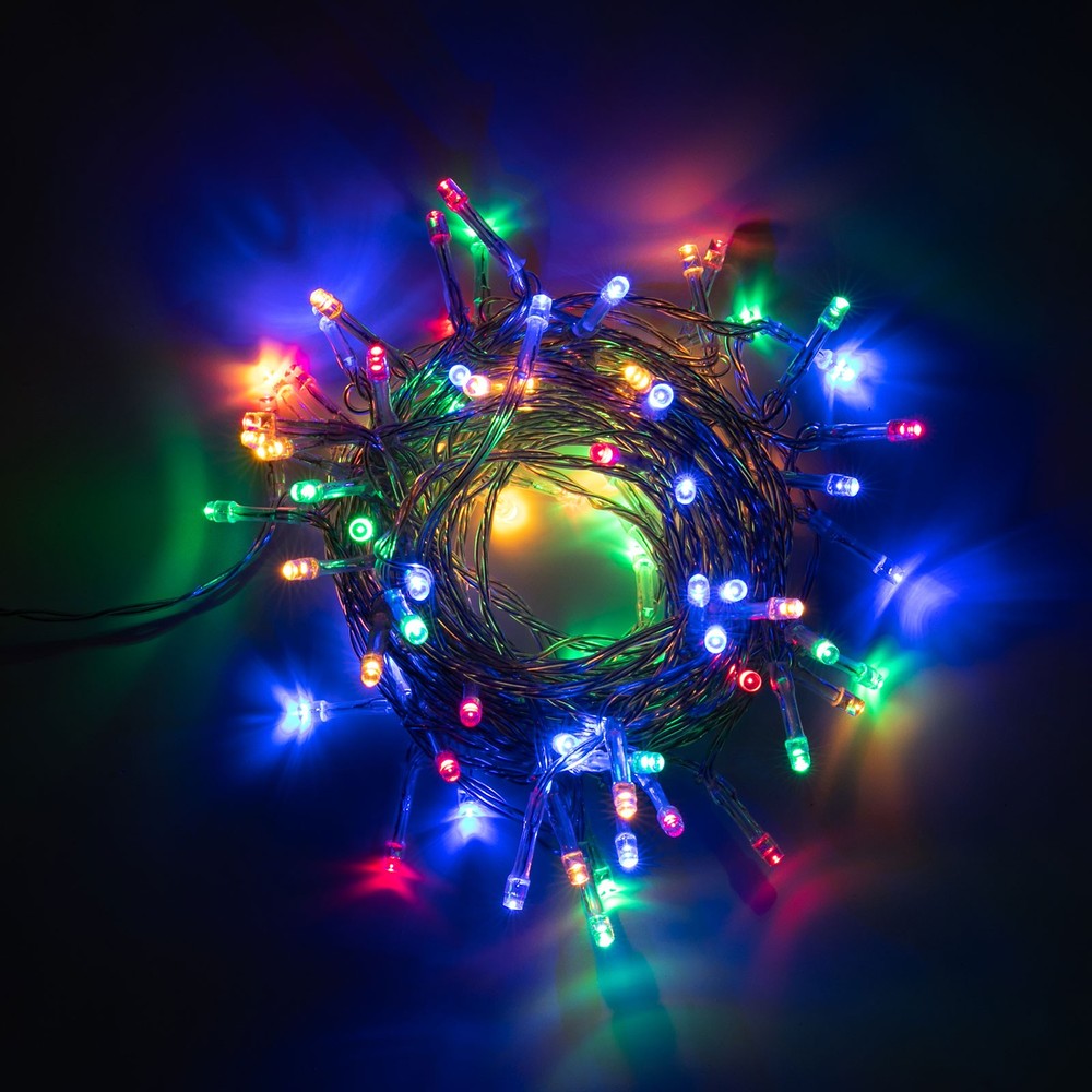 80-LED-Bead String Light 4 Colors Decorative Light Atmosphere Lamp W/ Controller