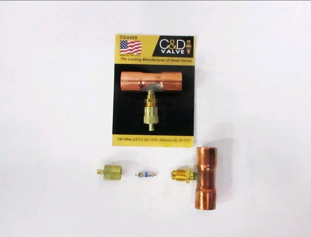 C&D Copper Access Tee Valve 5/8" CD8458 Package of 2