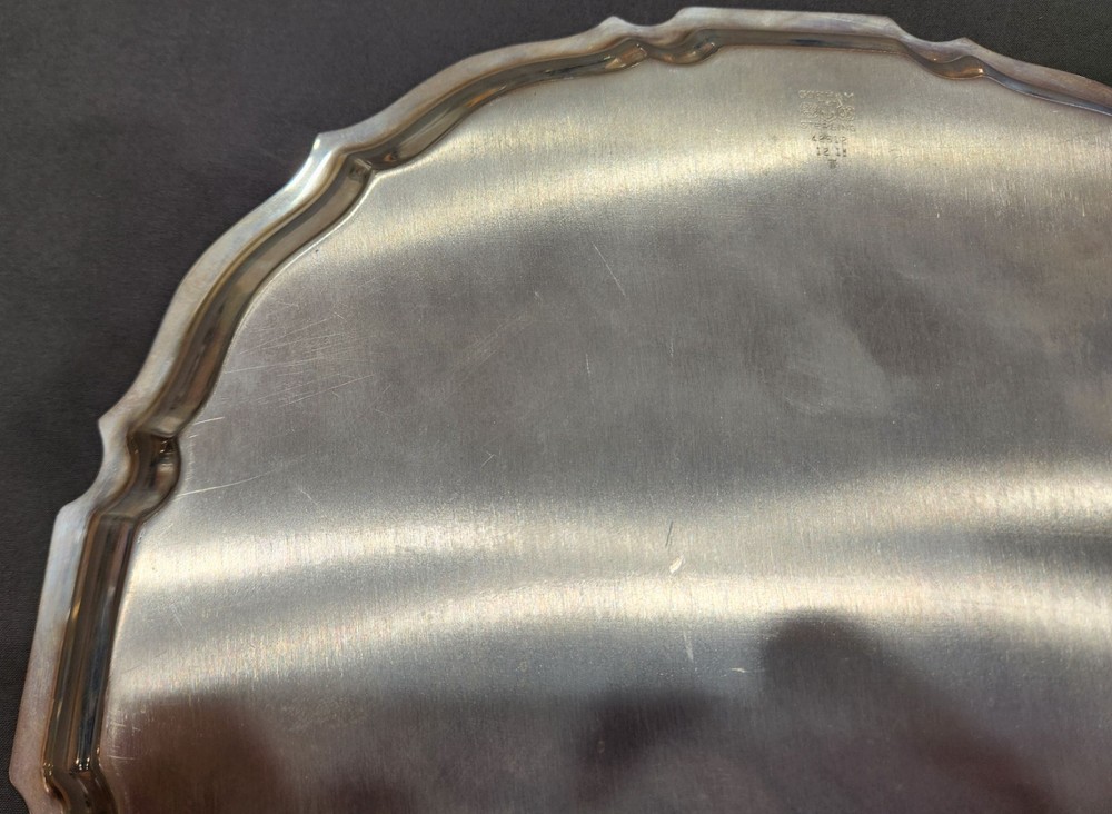 1956 Gorham HEAVY Sterling Silver Chippendale Tray 26.3ozt