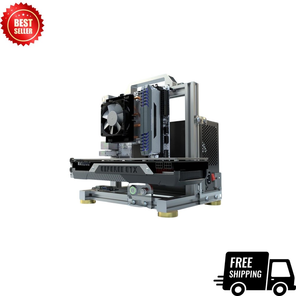 DIY Open Frame PC Chassis Aluminum Computer Case Motherboard