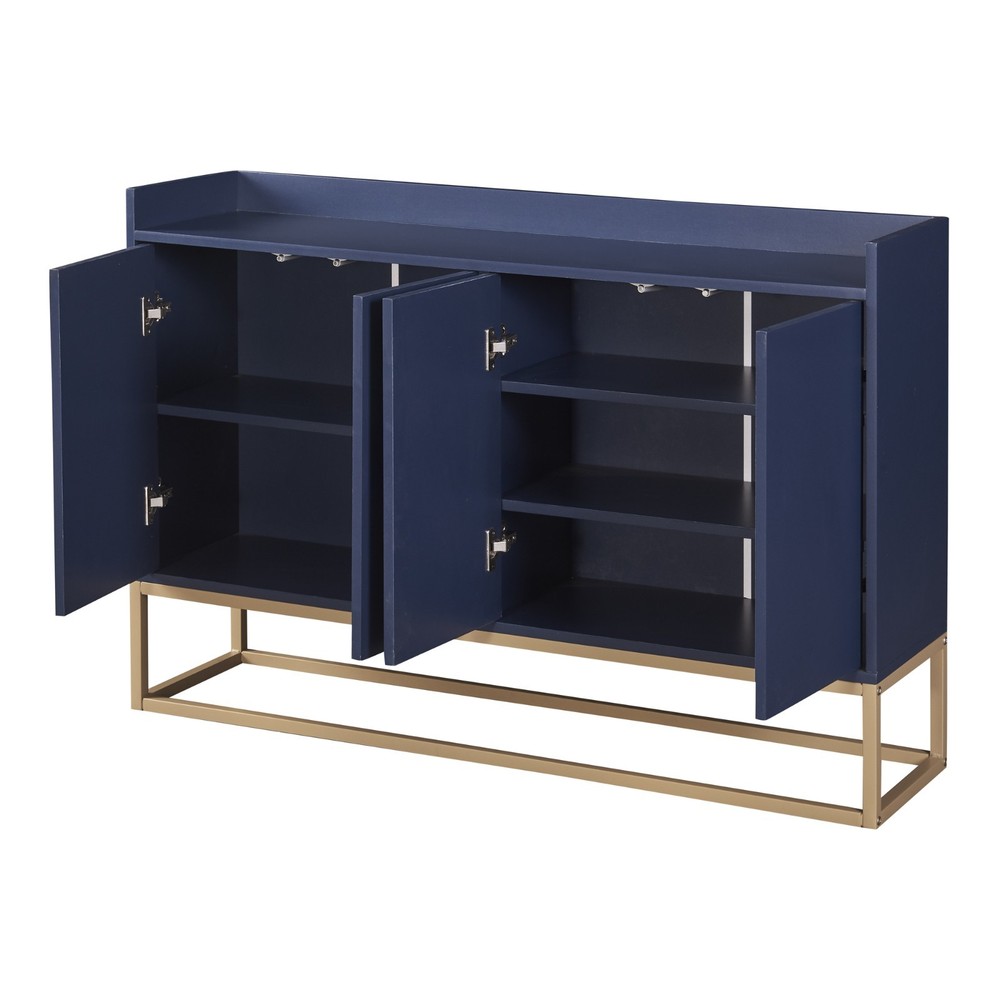 Modern Sideboard Elegant Buffet Cabinet with Large Storage Space (Navy)
