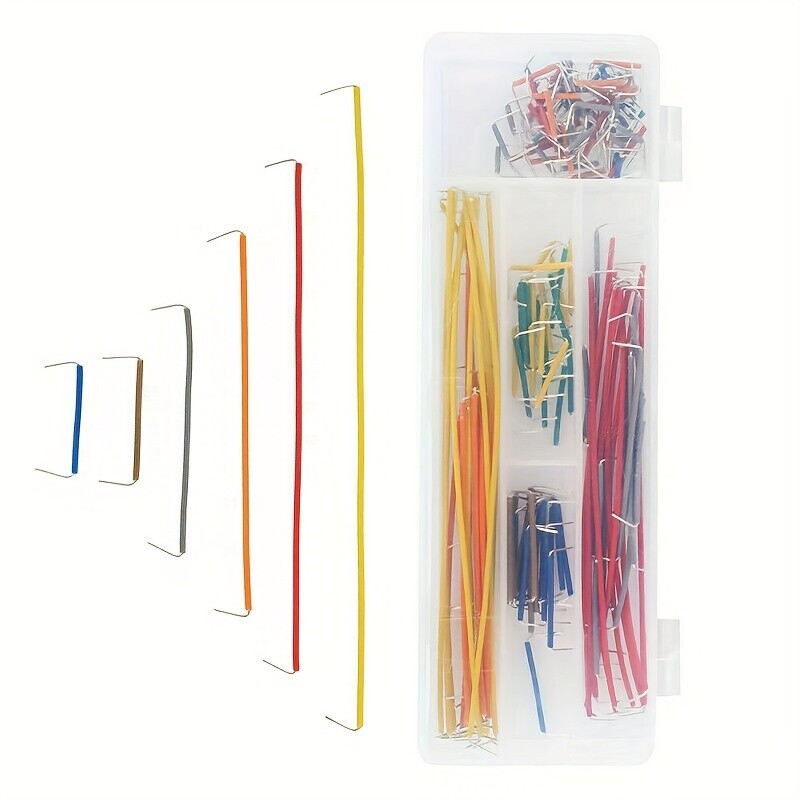 ‌Complete Breadboard Kit: 830 Resistors, Cables, LEDs for DIY Electronics‌