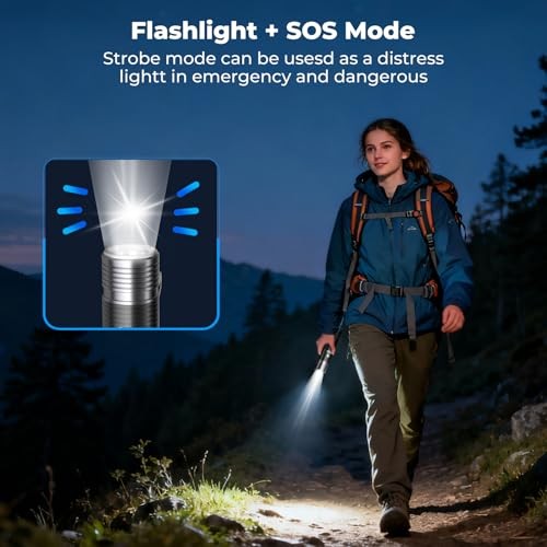 Flashlight Mini Camping Lights,4500mAh Rechargeable LED Bright Flash Light
