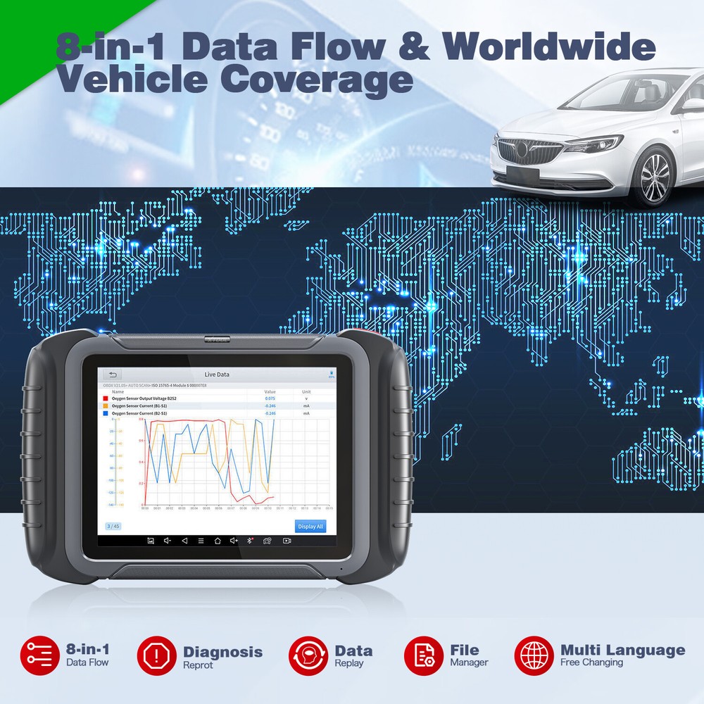 XTOOL D8 OBD2 Bi-Directional Scanner Auto Diagnostic CAN FD Key Programming Tool