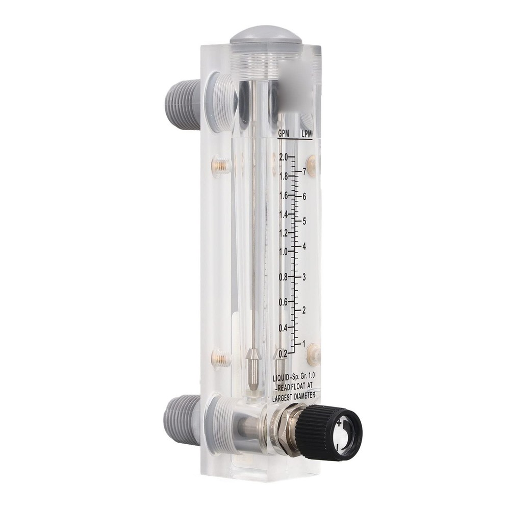 Water Meter Panel Type Flowmeter 1/2in Male Thread and 1/4in Female Thread Dj...