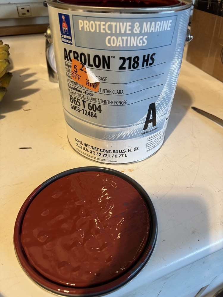 Sherwin Williams Acrolon 218 HS Polyurethane Gloss Paint Part A/ Maroon