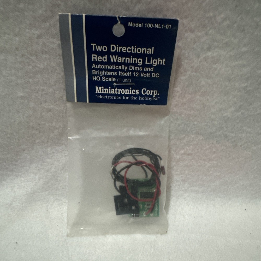 Miniatronics Ho Scale Two Directional Red Warning Light #Nl1-01 For Train Set