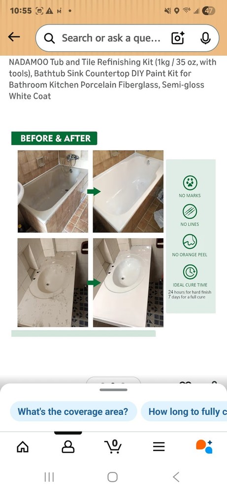 Tub and Tile complete refinishing Kit