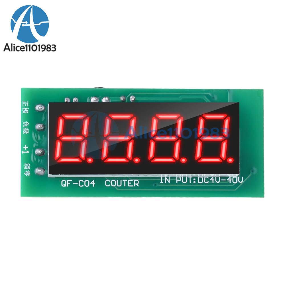 Digital Display 4 Digit Counter Module 0-9999 Counter Module W/ Memory Function