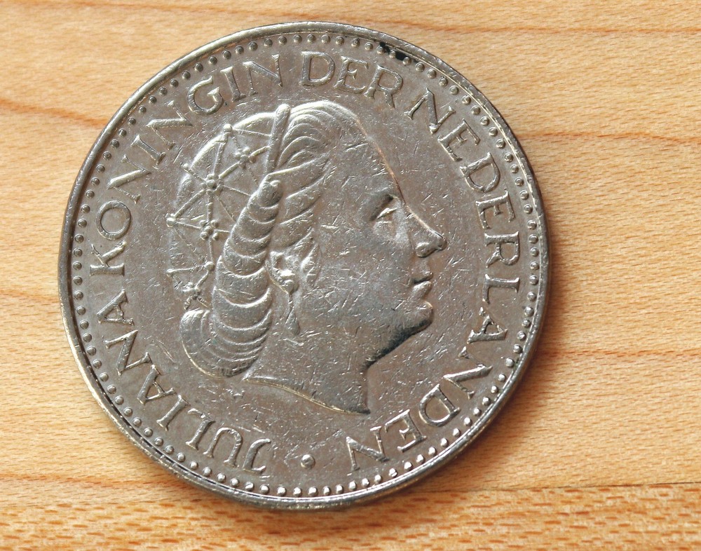 1969 Netherlands 1 Gulden Nickel