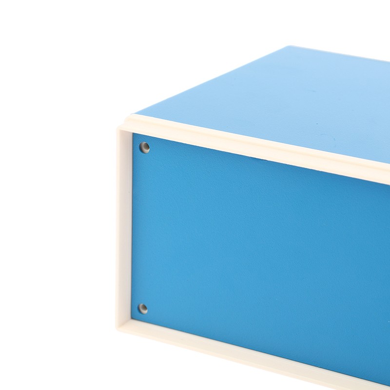 Blue Junction Box Metal Rectangle Electronic Project Case DIY Preventive Box