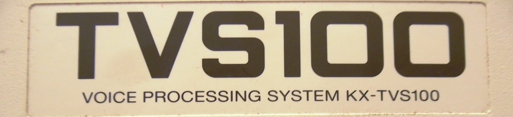 PANASONIC, VOICE PROCESSING SYSTEM, TVS100, KX-TVS100