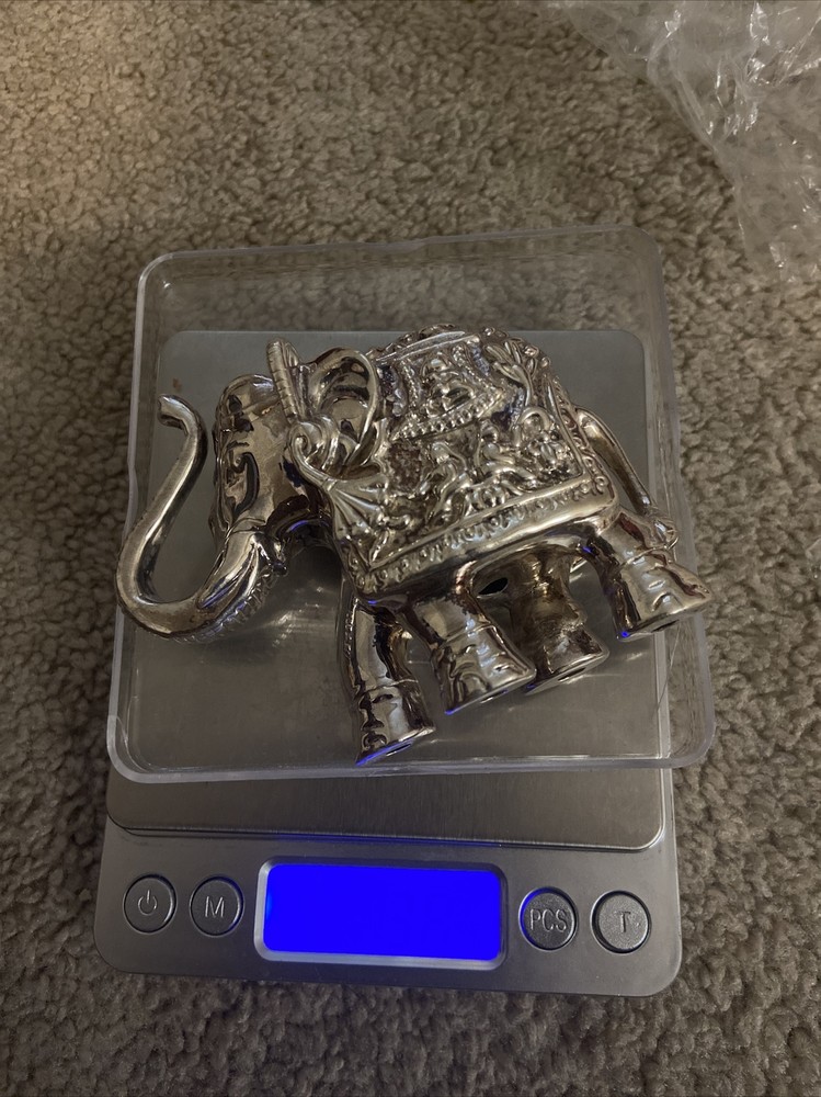 925 Sterling Silver Electroformed Elephant,38.4 Grams