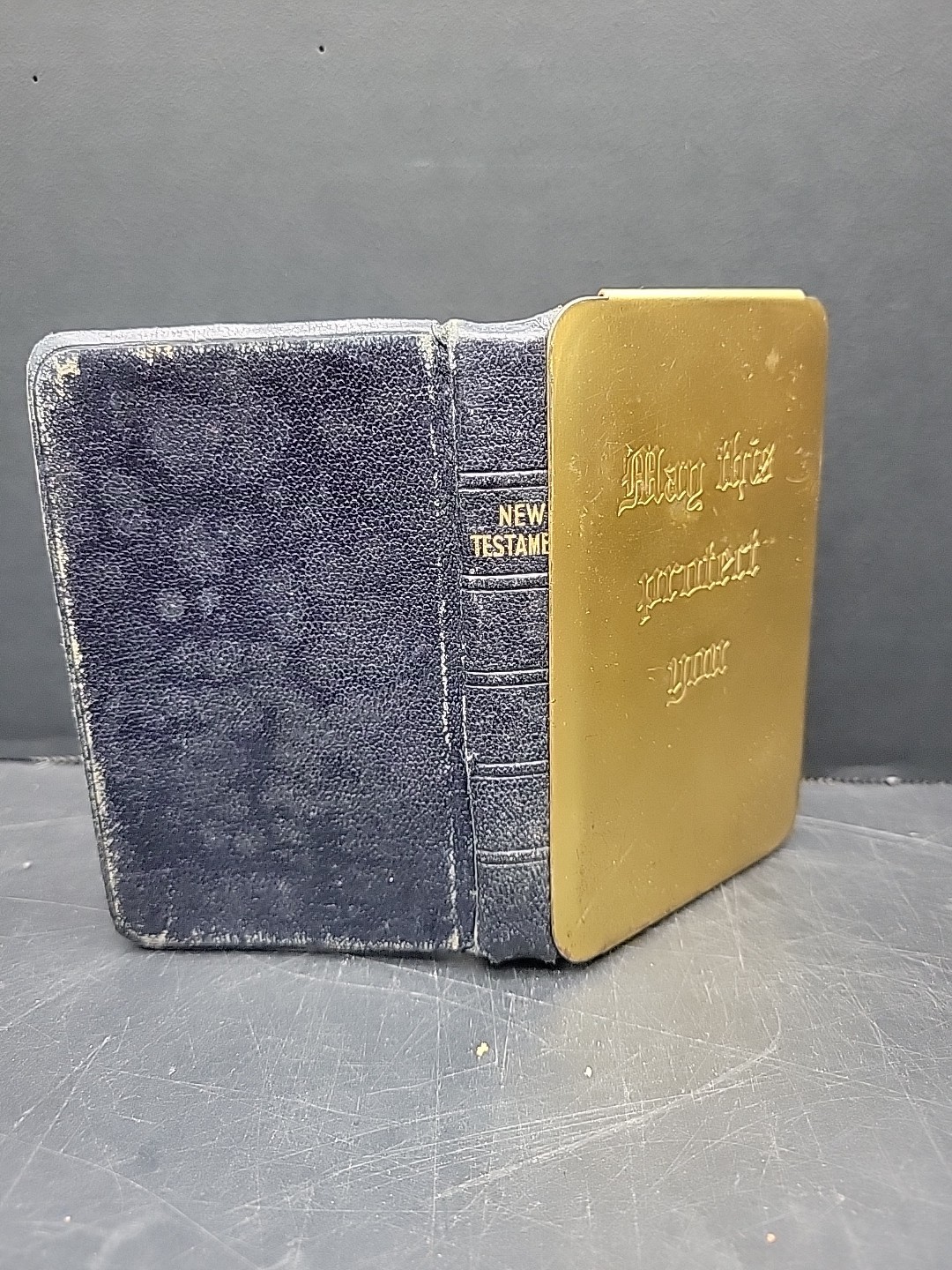 WWII Bible - Metal cover - May This Protect You