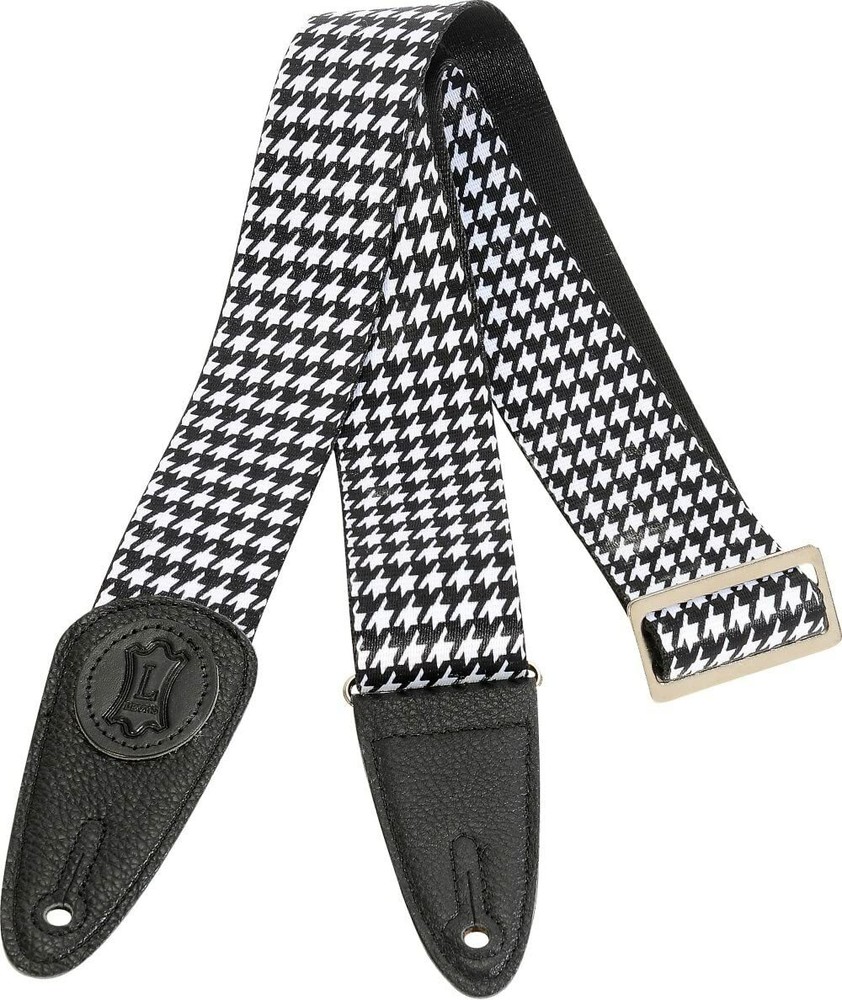 Levy's 2" Wide Sublimation Houndstooth Pattern Guitar Strap (MSSHN8-BLK)