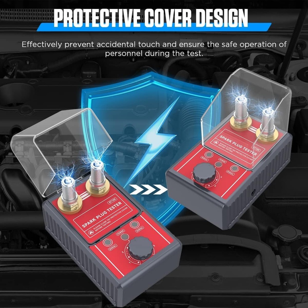 Durable Spark Plug Tester - Simultaneous Testing with Indicator for Engine Care