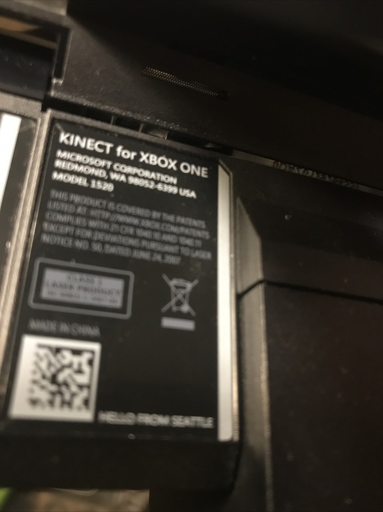 Microsoft Xbox One Kinect Motion Sensor Bar Black Model 1520. Tested & Working.