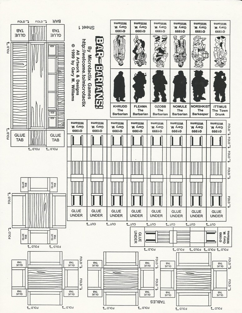 Compact Combat - Bar-Barians Combat Scenario  Microtactix AD&D D&D FS