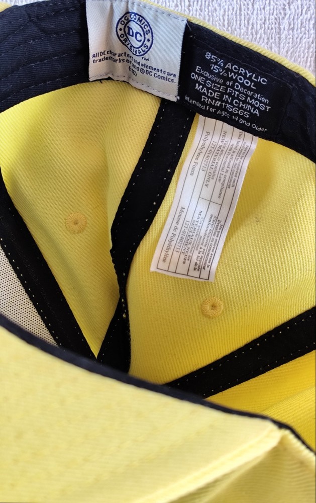 Reverse Flash Logo Flat Bill Snapback Hat Yellow