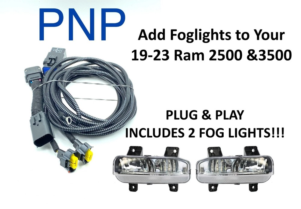 2019 2020 2021 2022 2023 RAM Dodge 2500 3500 OEM Fog Light Lamp Harness PNP