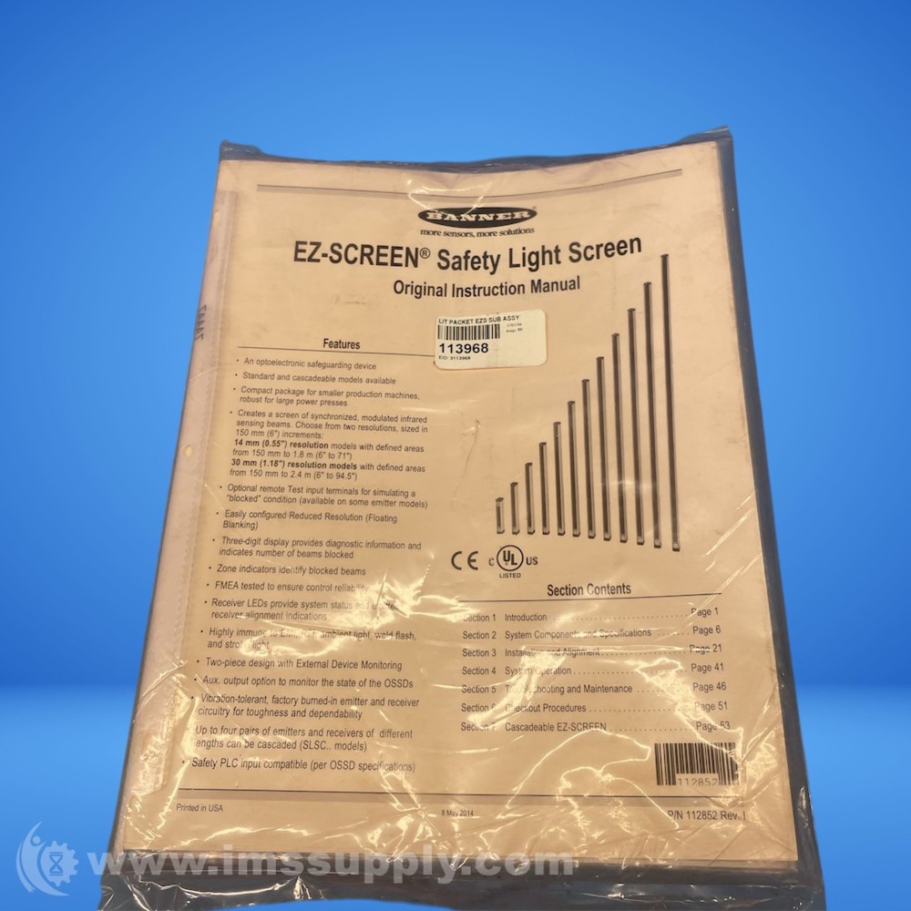 Banner Engineering Corp. 112852 Manual 3438