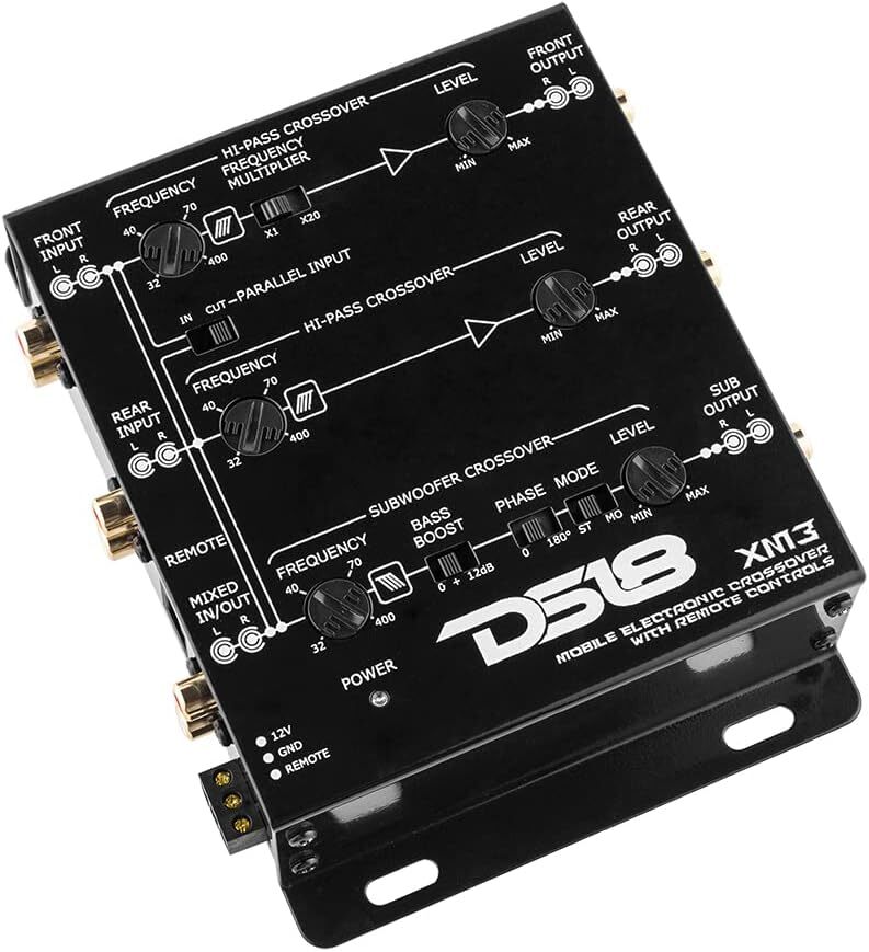 DS18 DS-XM3 Two-to-Three Way Electronic Crossover with Remote Control