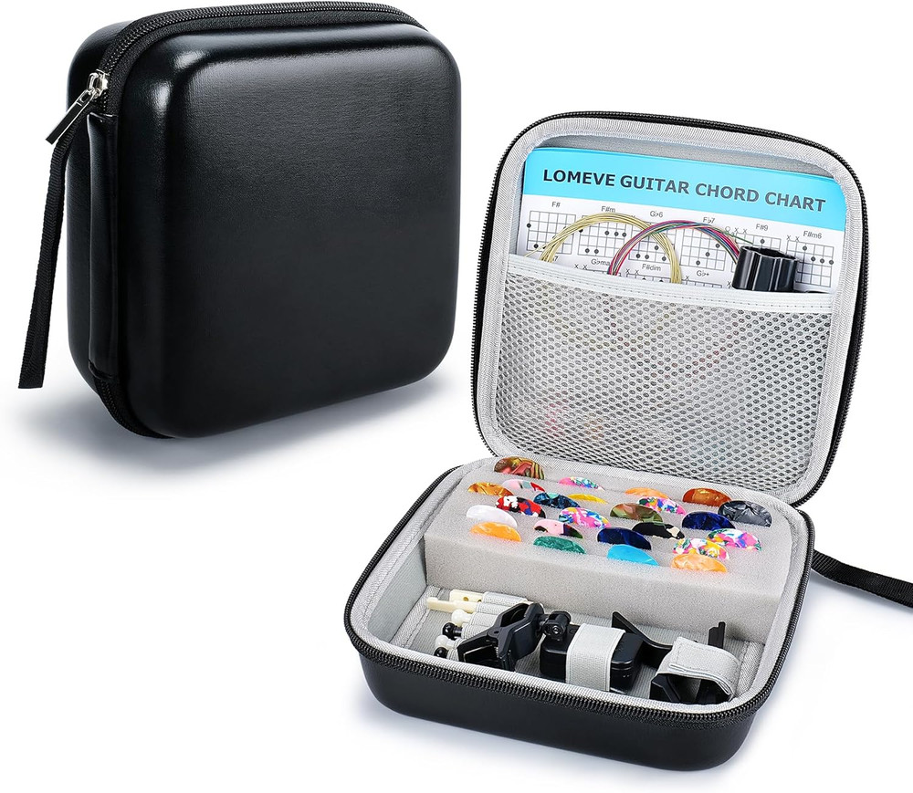 85-Piece Guitar Accessory Kit – Strings, Tuner, Capo, Restring Tool Storage Case