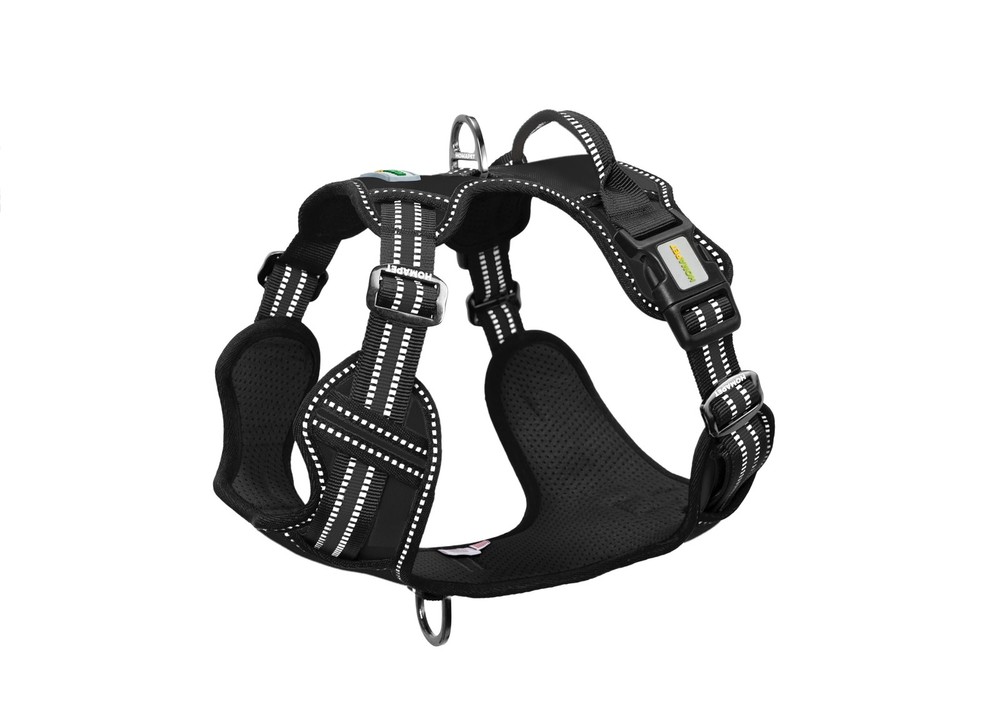 . No-Pull Dog Harness with Dual Leash Attachment Points, Soft Adjustable Padd...
