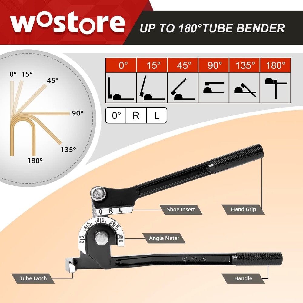 360° Tubing Bender for 1/4