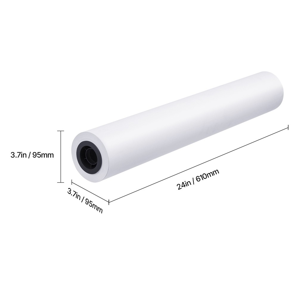 Wide Format Paper Plotter Paper 4 Rolls 24 in x 150 ft CAD Bond Rolls