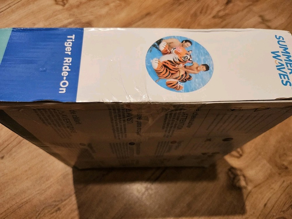 Summer Waves Inflatable Tiger Ride On NIB