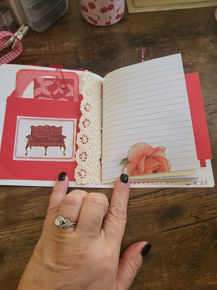 All Red And White Eclectic Journal