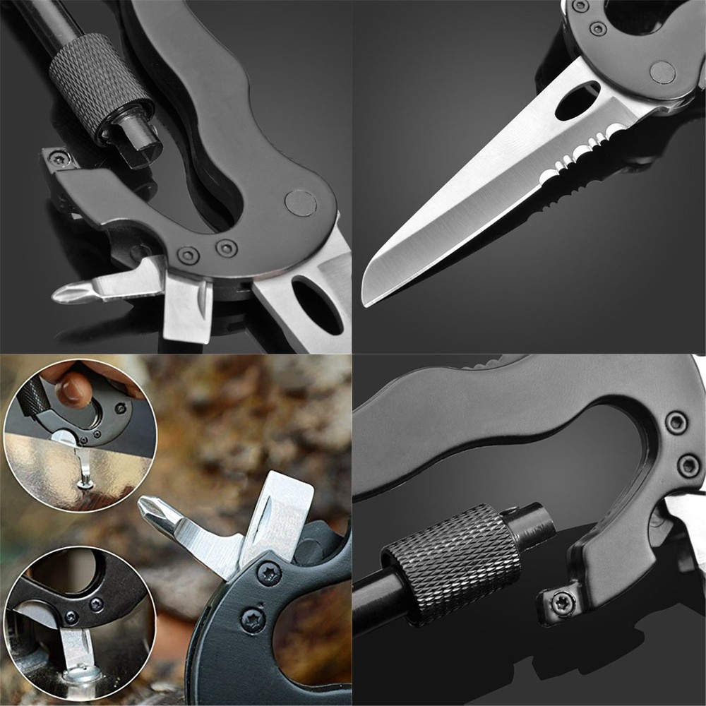 Quick Release Hiking Folding Climbing Carabiner Hook Gear Multi Rock Lock Opener
