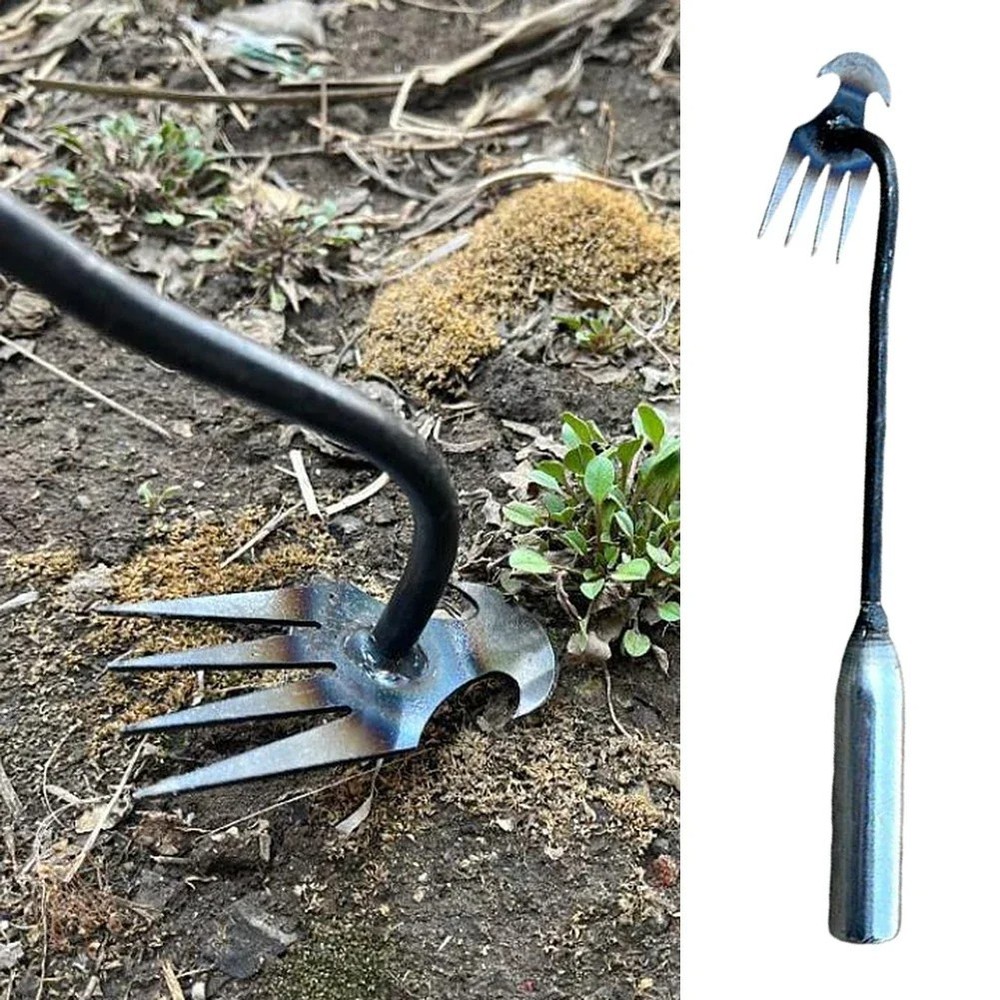 Multifunctional Weeding Rake Grass Root Puller & Garden Shovel