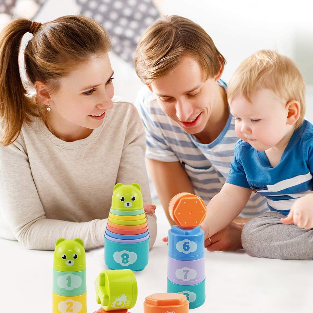 Stacking Cups Educational Nesting Cups Number Letter Stacking Cups Toy Fun Cute