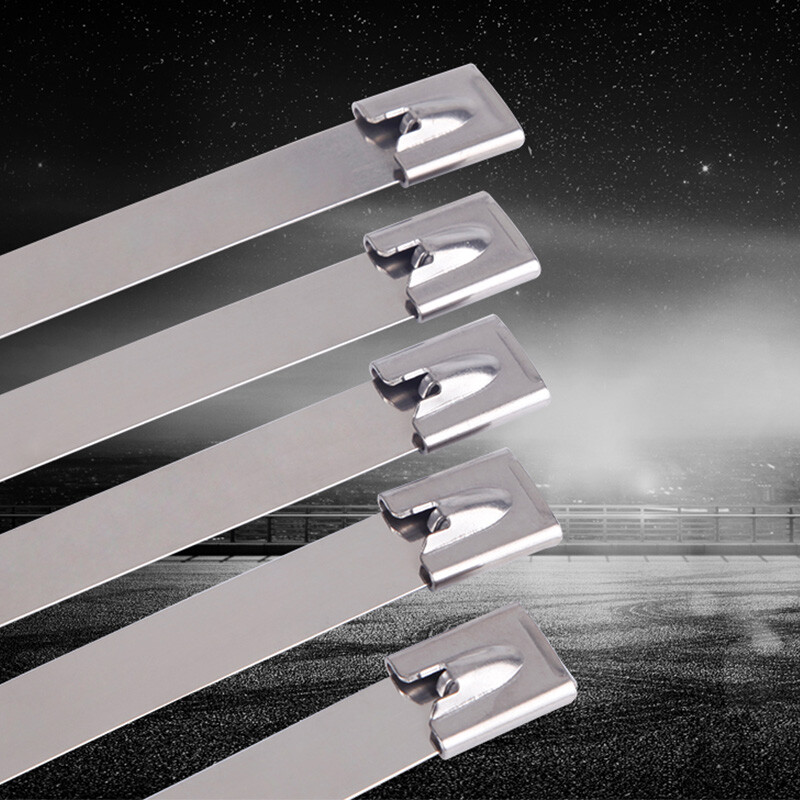 304 Stainless Steel Cable Ties Exhaust Strap Wrap Self-Locking Zip Various Sizes
