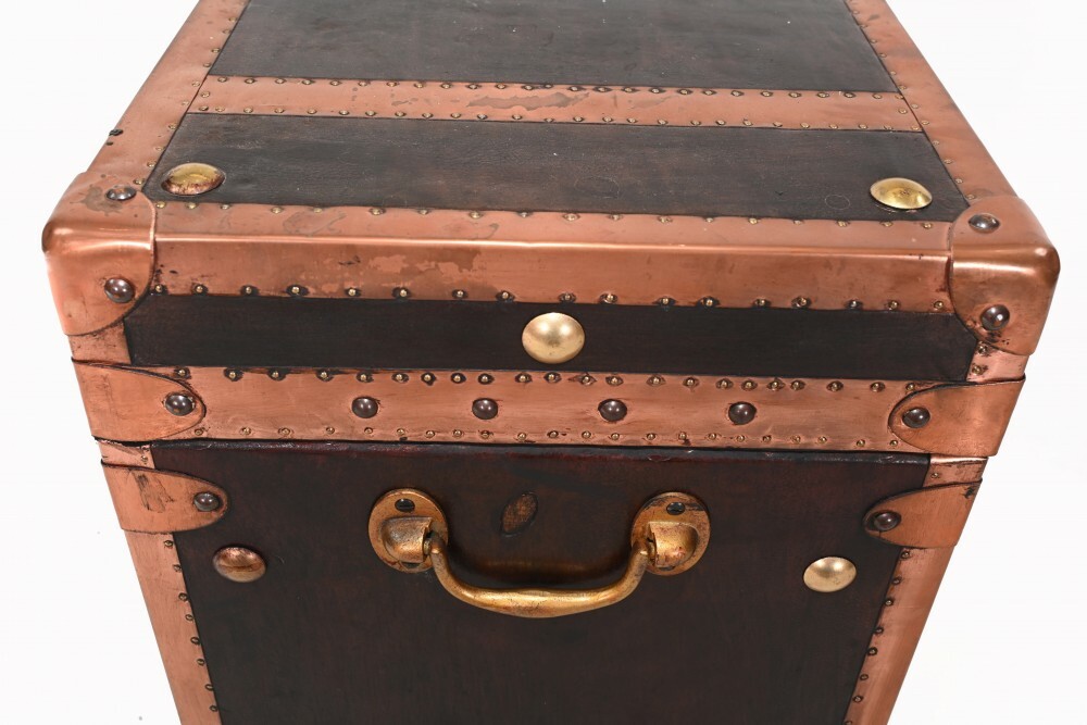 Steamer Trunk Luggage Box Case Side Table