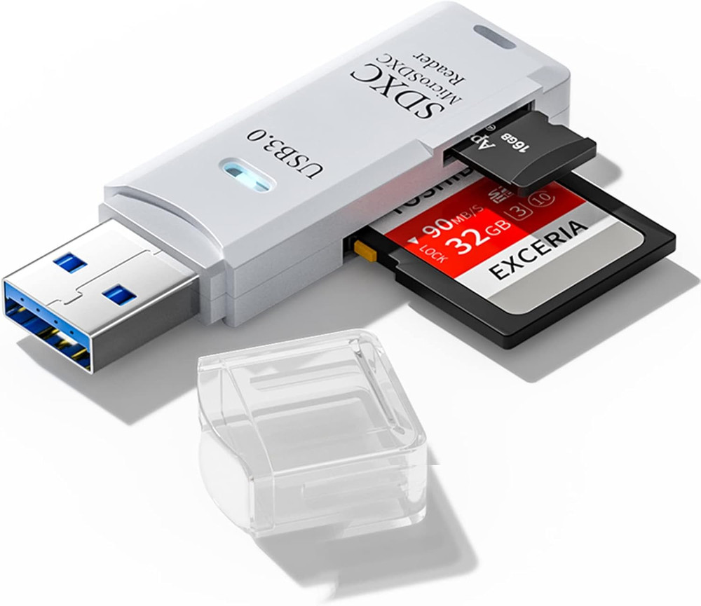 USB3.0 Micro SD Card Reader, 5Gbps 2-in-1 SD Card Reader to USB Adapter,