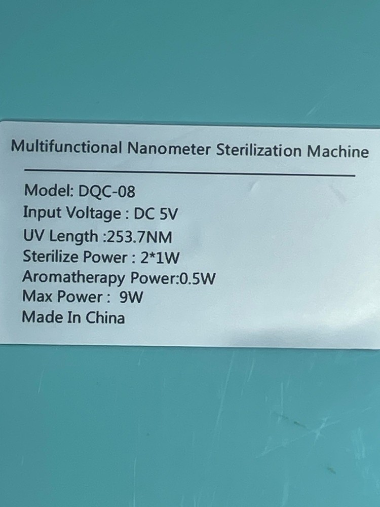 Nanometer DQC-08 Sterilization Machine Aqua Green