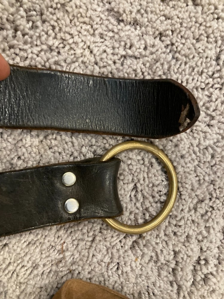 Vintage Leather Flintlock Muzzleloader Possible Bag & Belt Pouch Bushcraft LARP