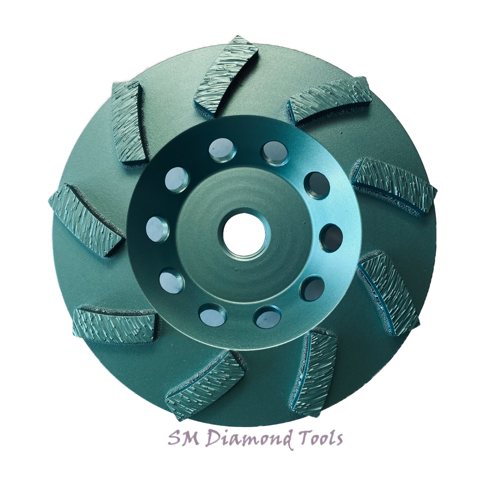 4.5" Premium Turbo Cup Wheel 9 Segments 5/8" Threaded Concrete Surface Grinding